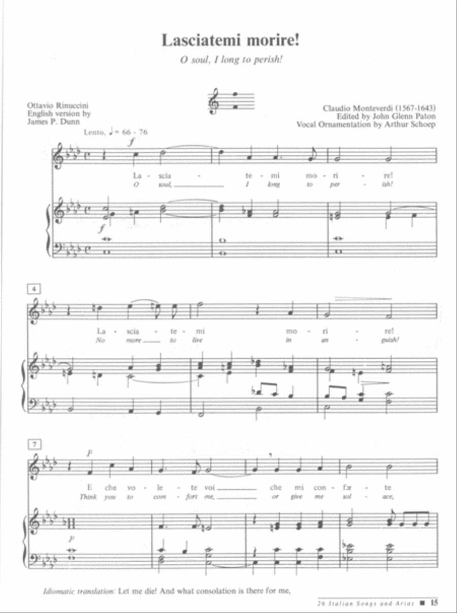 26 Italian Songs and Arias