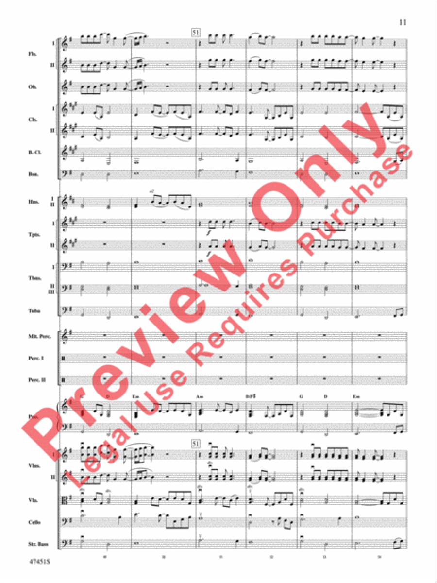 Shallow (from A Star Is Born) Full Orchestra scores gallery preview page 12