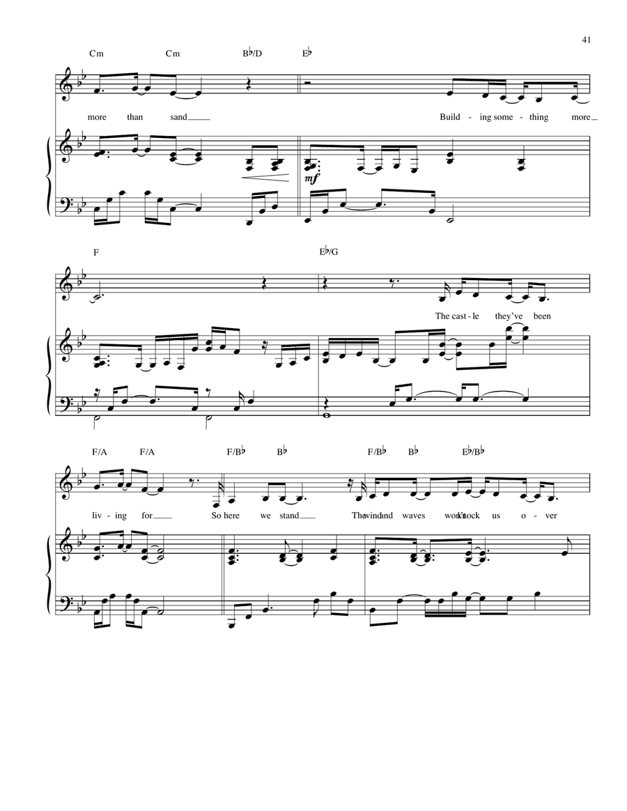 More Than Sand Piano, Vocal scores gallery preview page 2