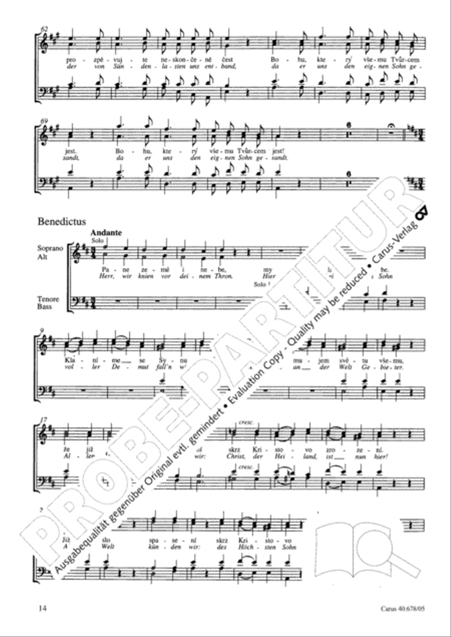 Missa pastoralis bohemica 4-Part scores gallery preview page 15