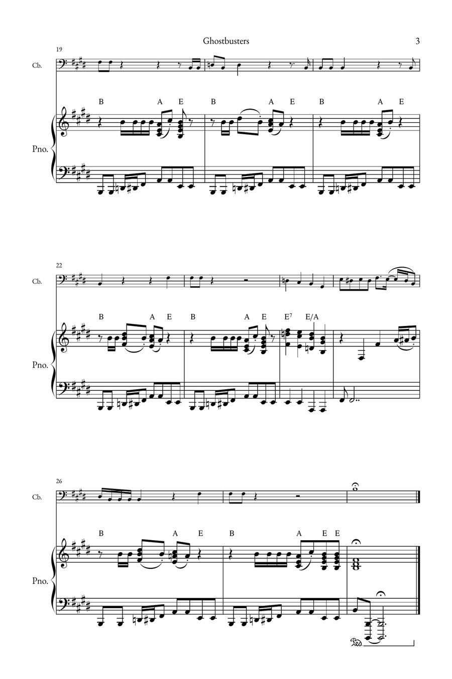 Ghostbusters Double Bass scores gallery preview page 3