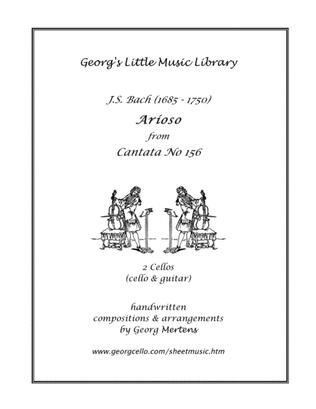 Book cover for Bach Arioso for cello & guitar / 2 cellos