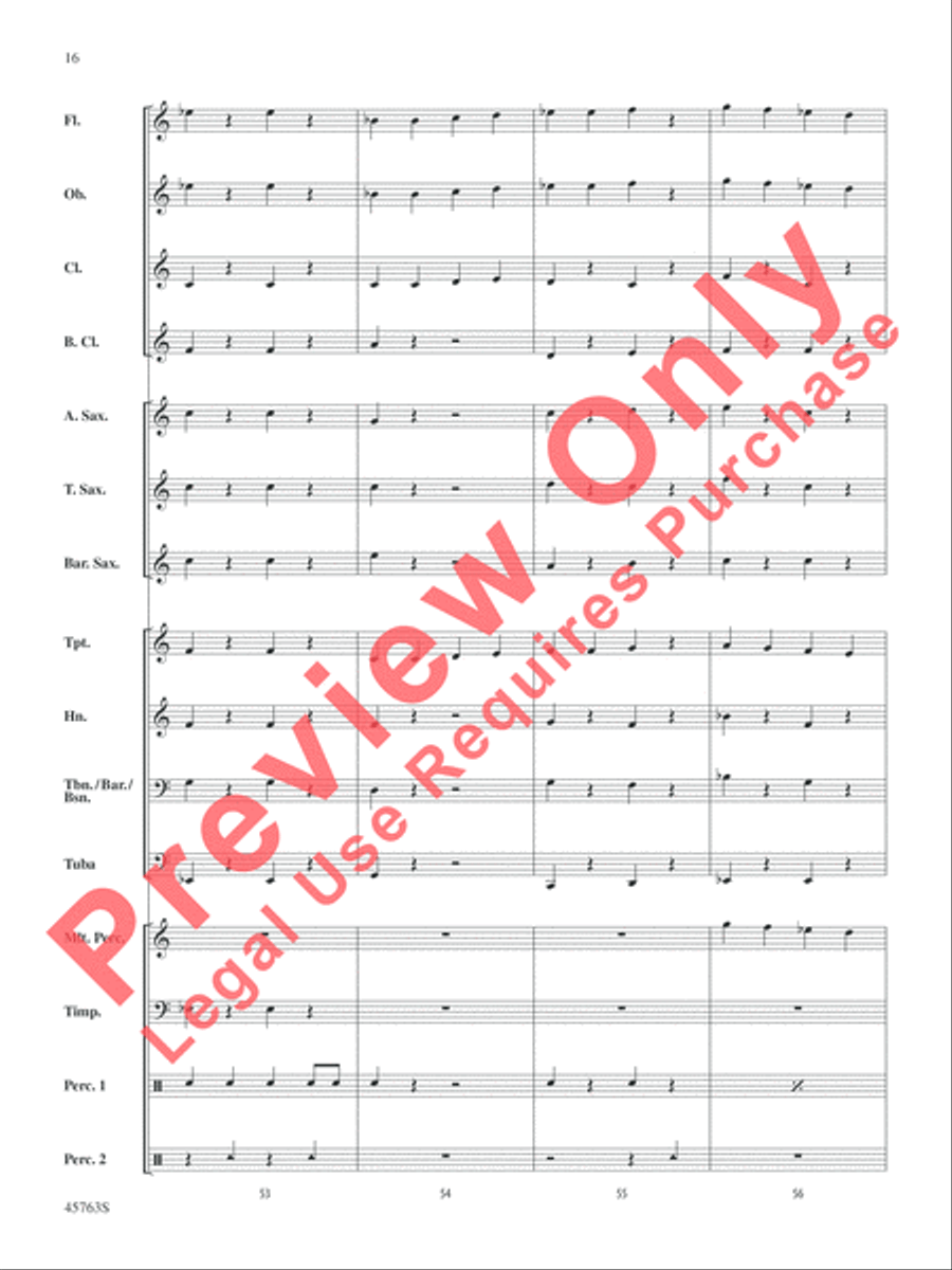 Wenceslas Variants Concert Band scores gallery preview page 16