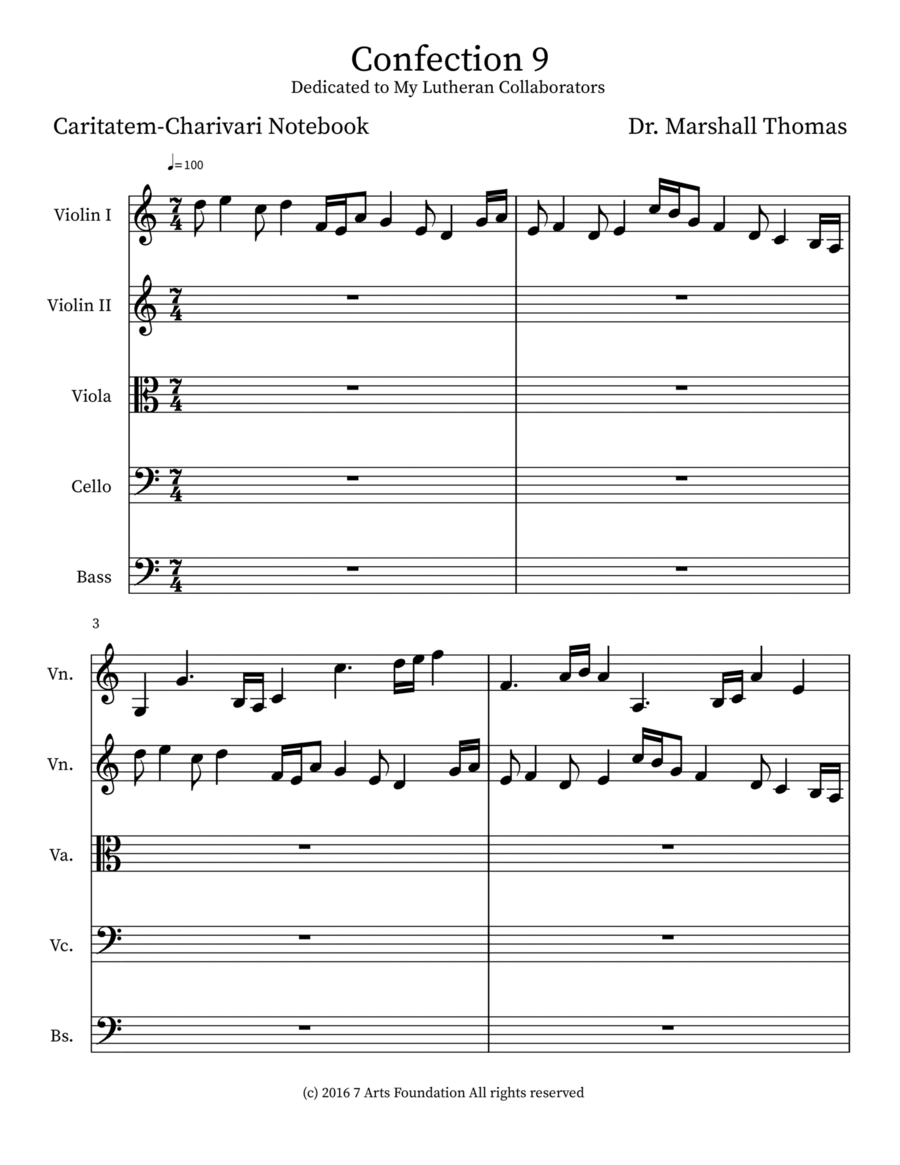 Confection 9 Bass Clarinet scores gallery preview page 1