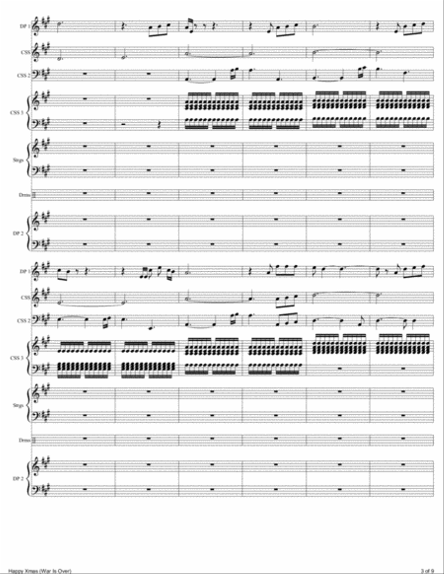 Happy Xmas (War Is Over) Small Ensemble scores gallery preview page 4