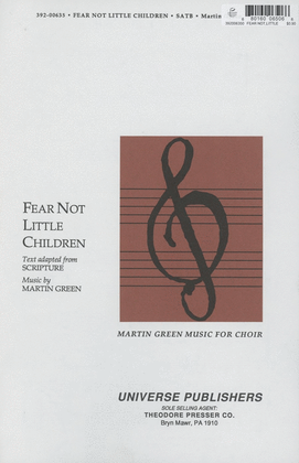 Book cover for Fear Not Little Children - SATB