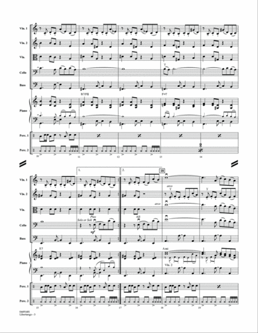 Libertango - Conductor Score (Full Score) String Orchestra scores gallery preview page 3