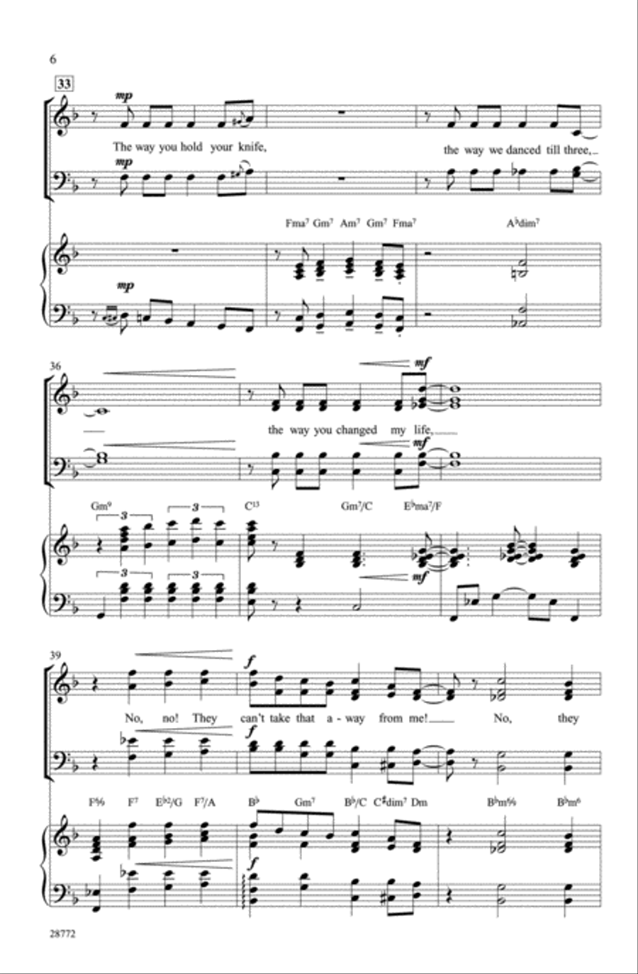 They Can't Take That Away from Me Choir scores gallery preview page 5