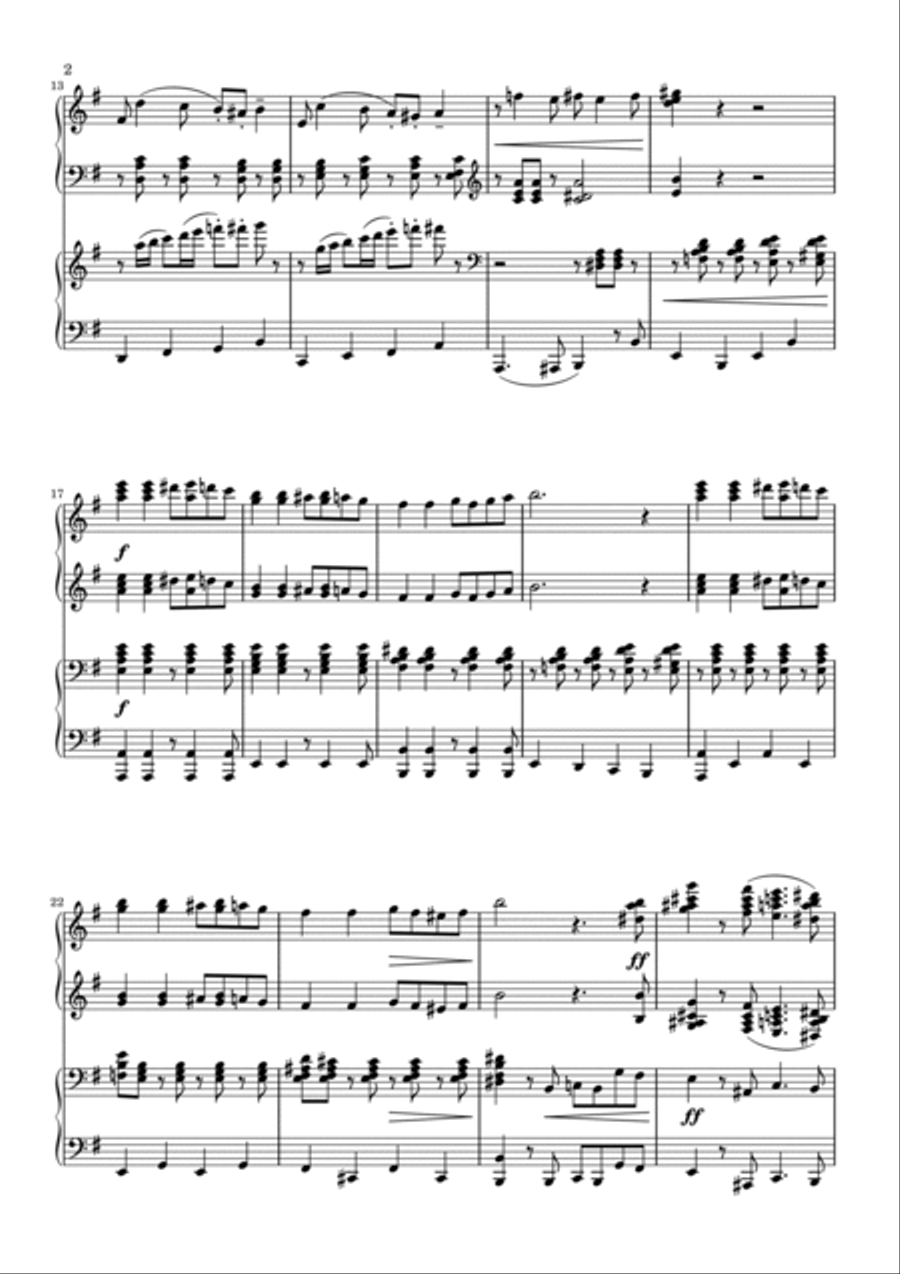 L'chaim 1 Piano, 4-Hands scores gallery preview page 3
