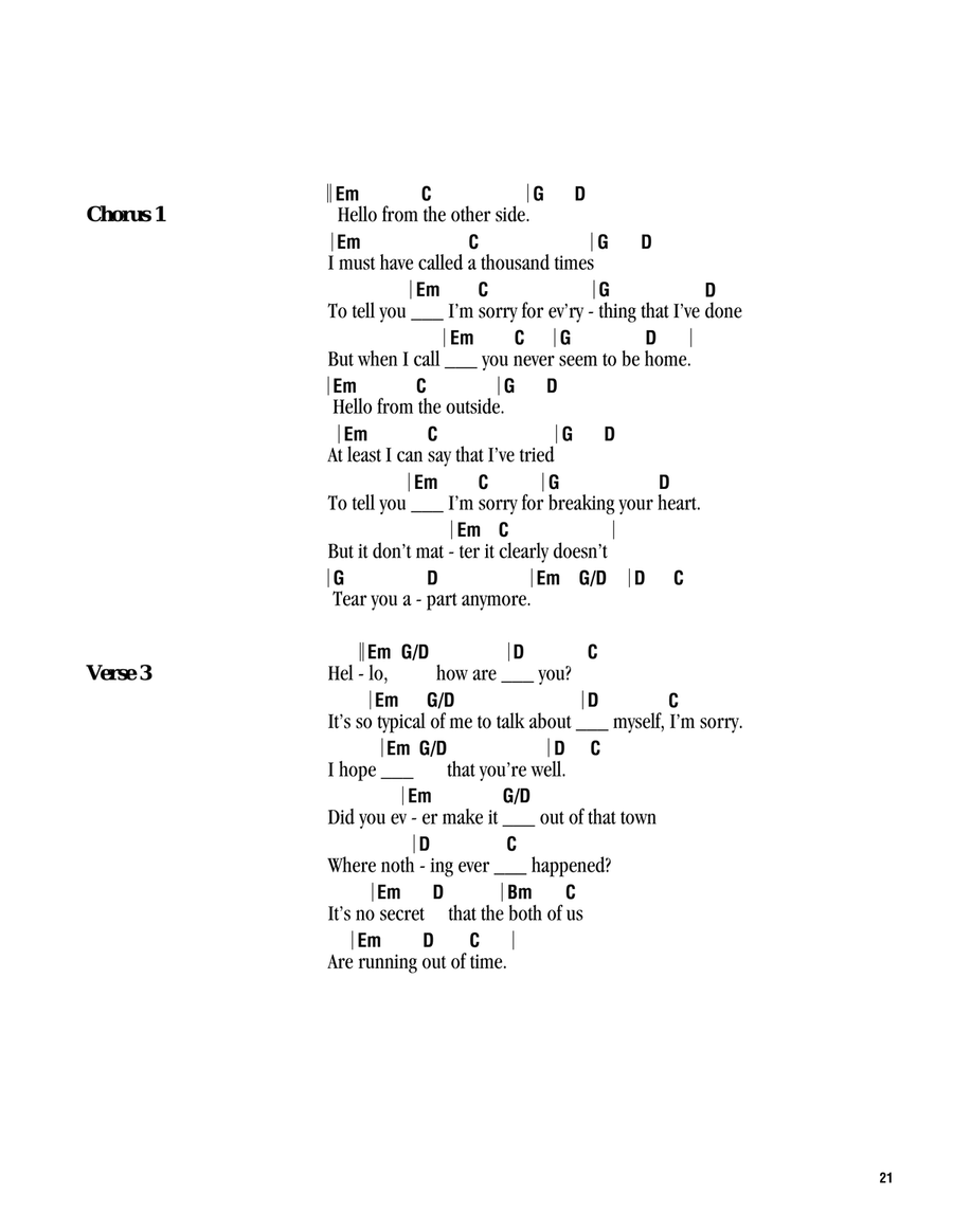 Hello Acoustic Guitar scores gallery preview page 2