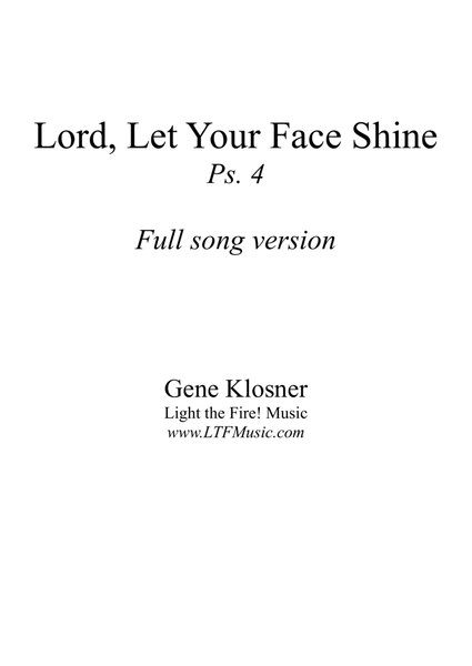 Lord, Let Your Face Shine (Ps. 4) [Octavo - Complete Package]