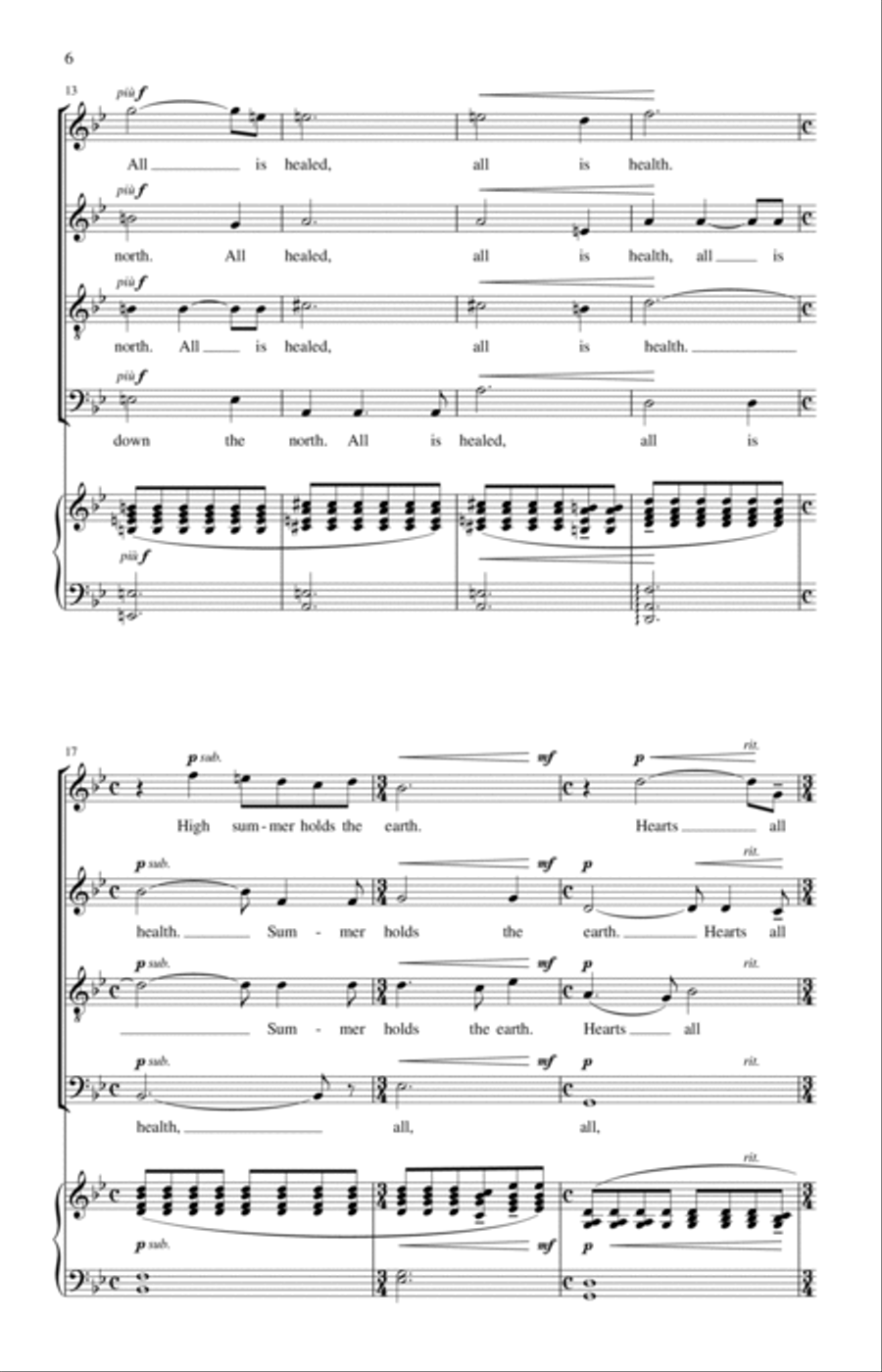 Sure On This Shining Night 4-Part scores gallery preview page 3