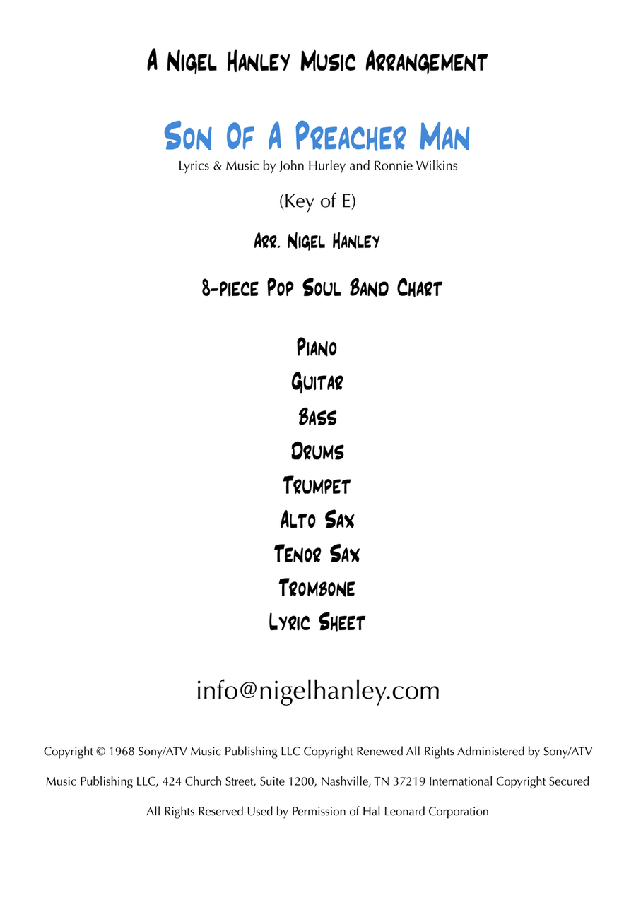 Son Of A Preacher Man Jazz Ensemble scores gallery preview page 3