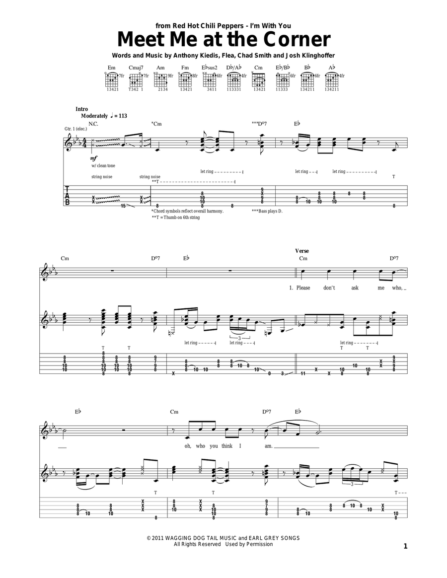 Meet Me At The Corner Meet Me At The Corner Acoustic Guitar scores gallery preview page 1