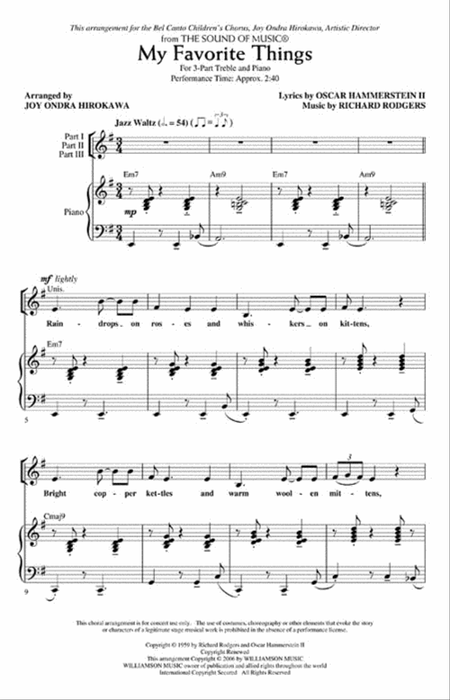 My Favorite Things 3-Part scores gallery preview page 2