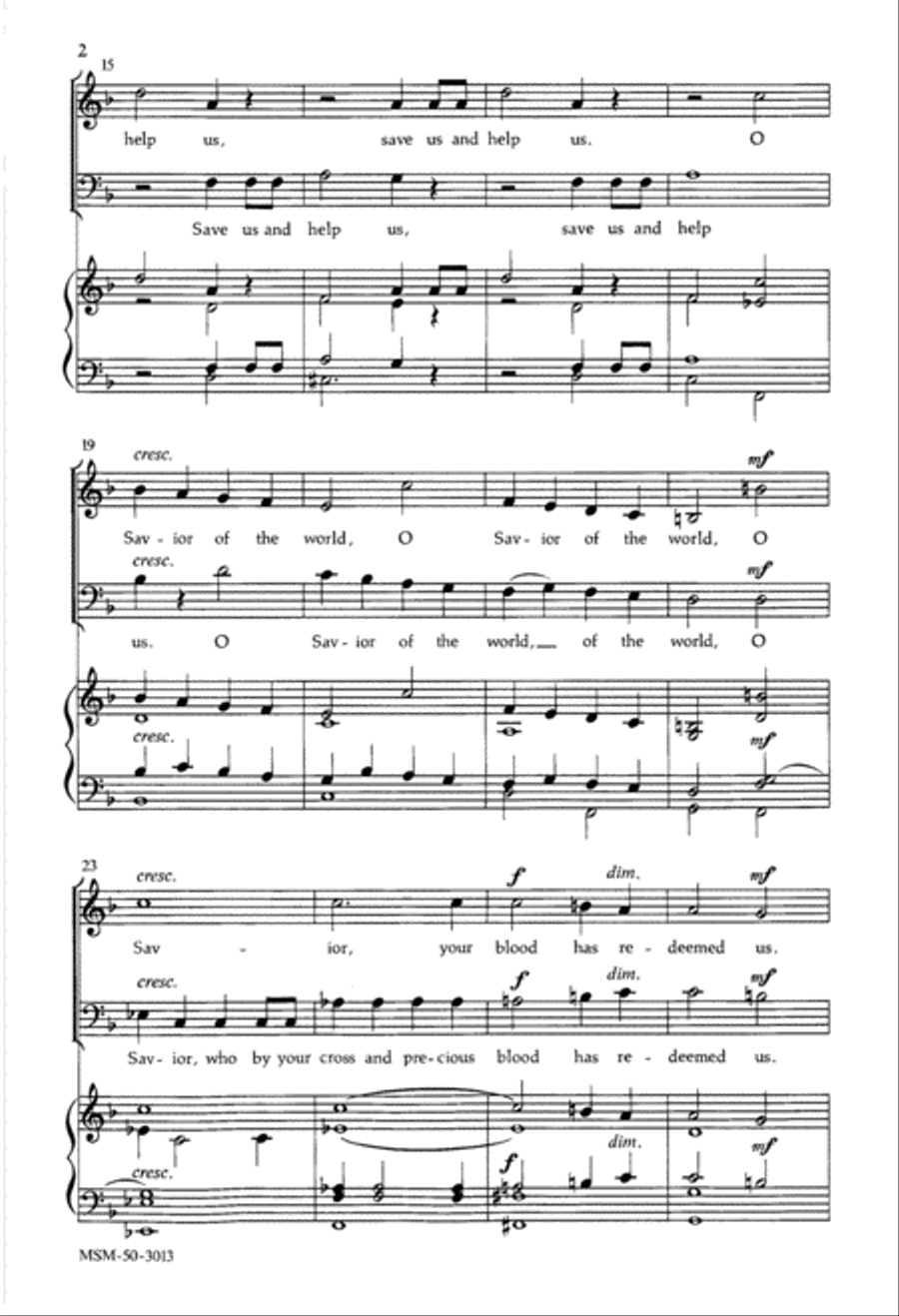O Savior of the World 2-Part scores gallery preview page 3