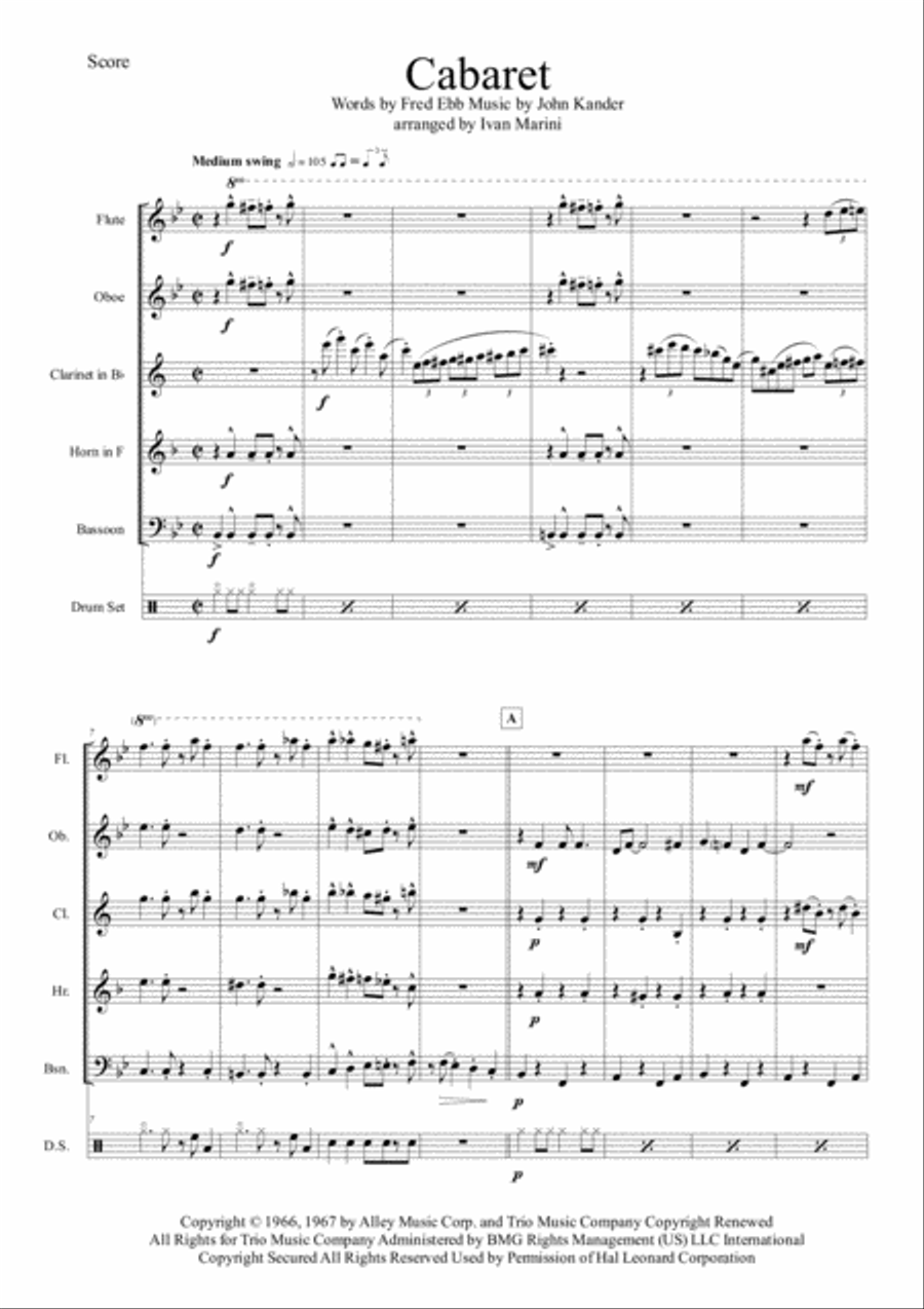Cabaret Woodwind Quintet scores gallery preview page 2