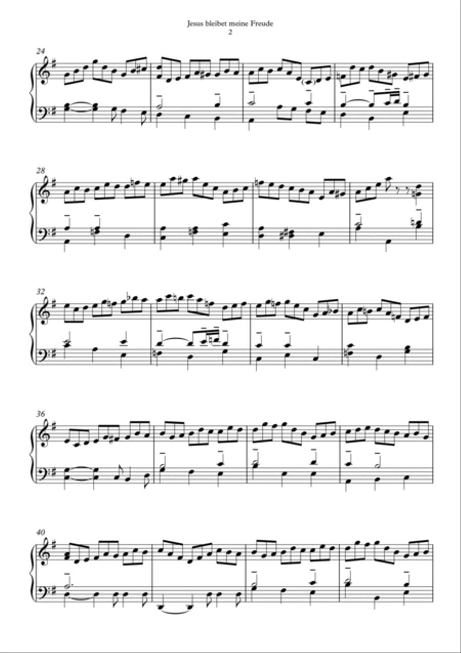 Jesus bleibet meine Freude Piano Solo scores gallery preview page 2