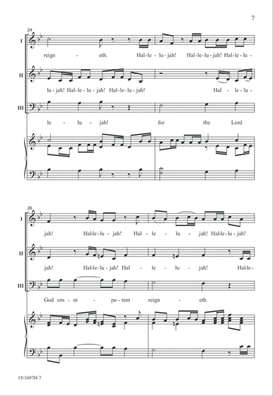 Hallelujah! 3-Part scores gallery preview page 7