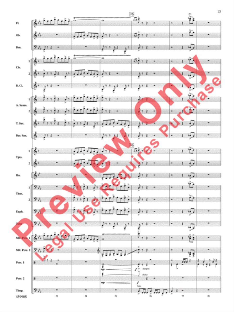 The Lost Temple Concert Band scores gallery preview page 14