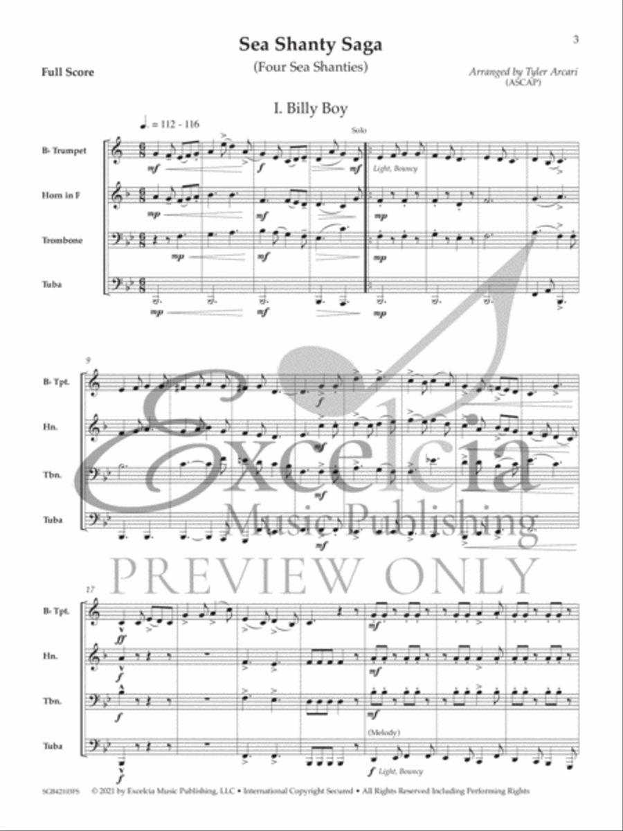 Sea Shanty Saga Sea Shanty Saga Brass Quartet scores gallery preview page 2
