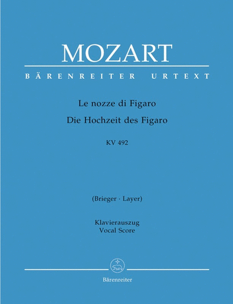The Marriage Of Figaro K 492 Vocal Score Ger/Ita
