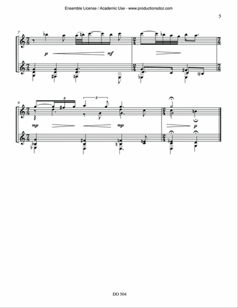 Tombeau de Purcell Classical Guitar scores gallery preview page 5