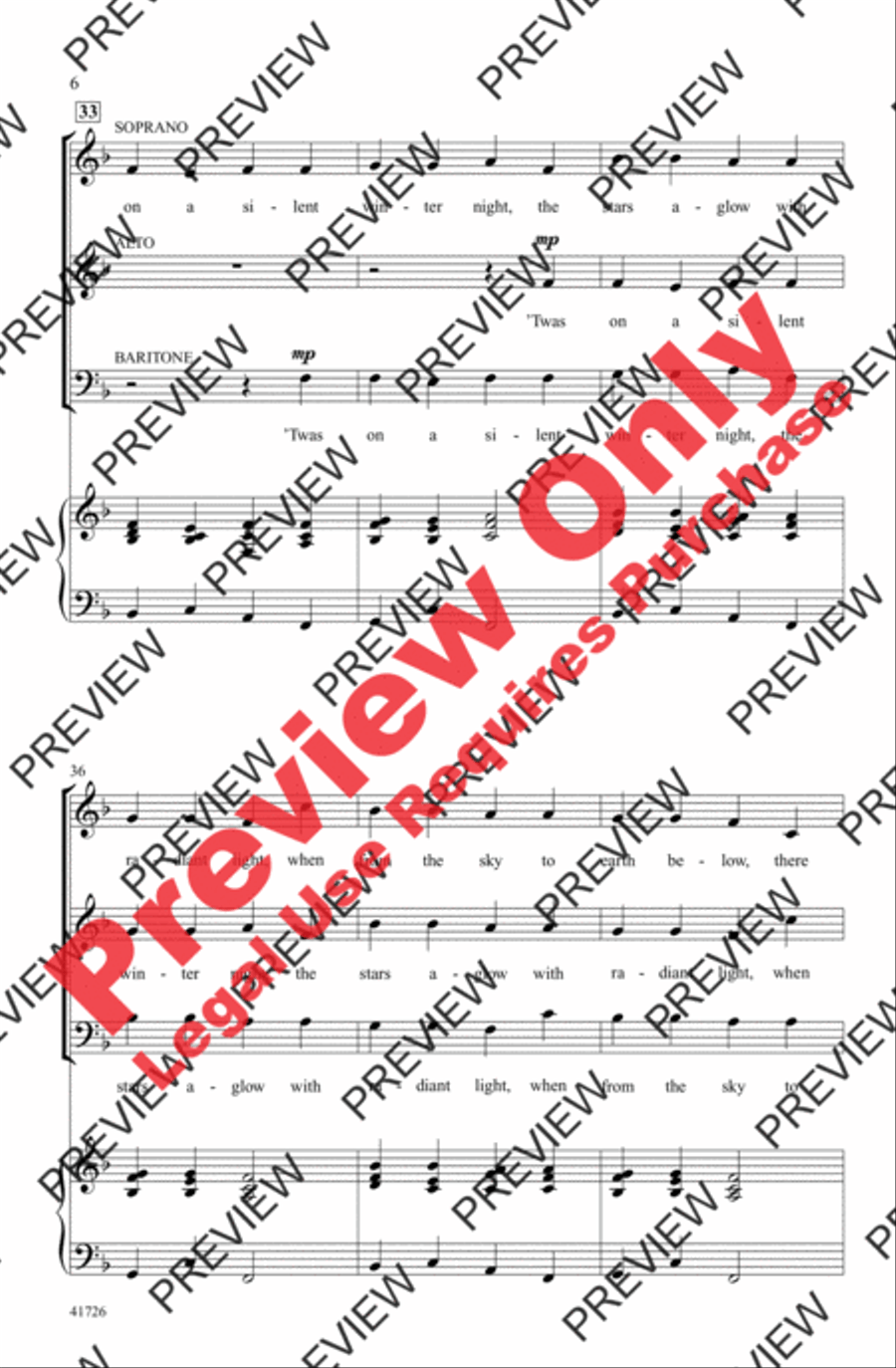 Winter Canon 3-Part scores gallery preview page 6