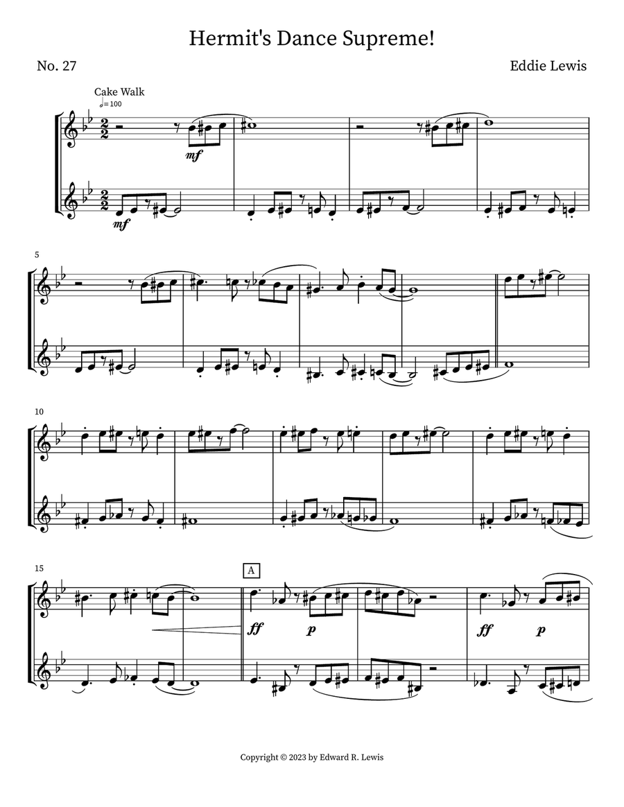 Hermit's Dance Supreme! Score and Parts scores gallery preview page 1