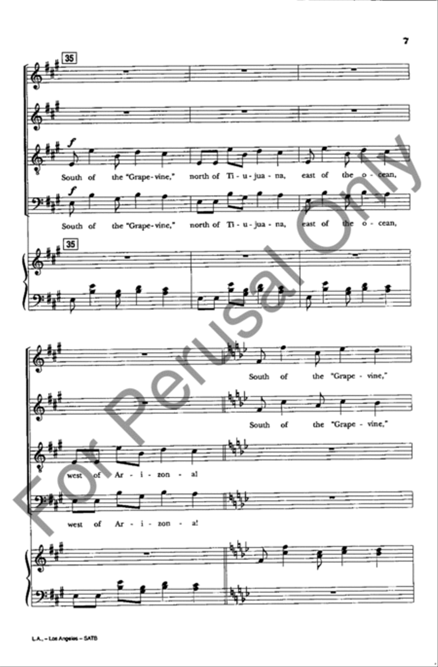 L.A., Los Angeles L.A., Los Angeles 4-Part scores gallery preview page 7