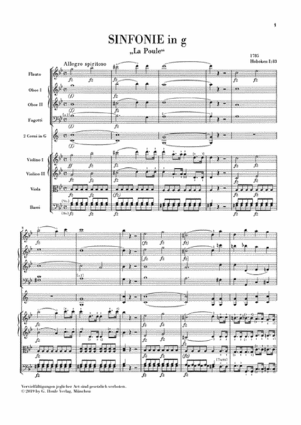 Symphonie G Minor Hob. I:83