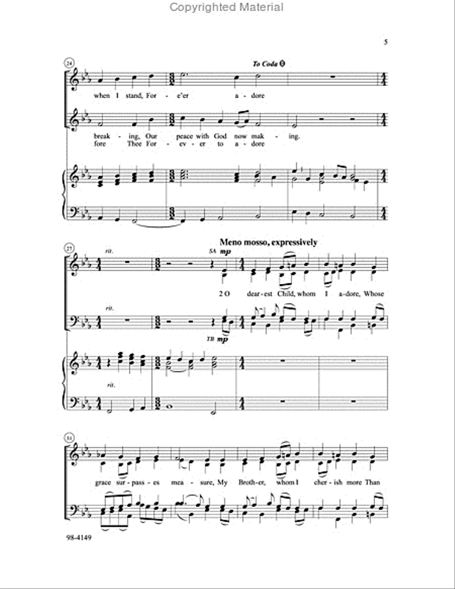 Break Forth, O Beauteous Heavenly Light (Culli) 4-Part scores gallery preview page 5