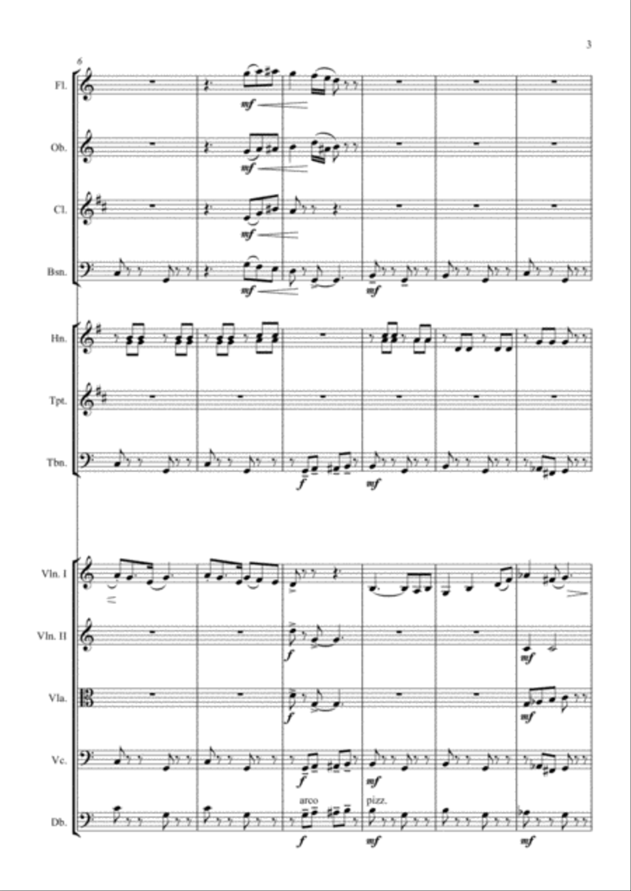 Meadow Waltz - N. Cossins (Original Orchestral Composition) Chamber Orchestra scores gallery preview page 3