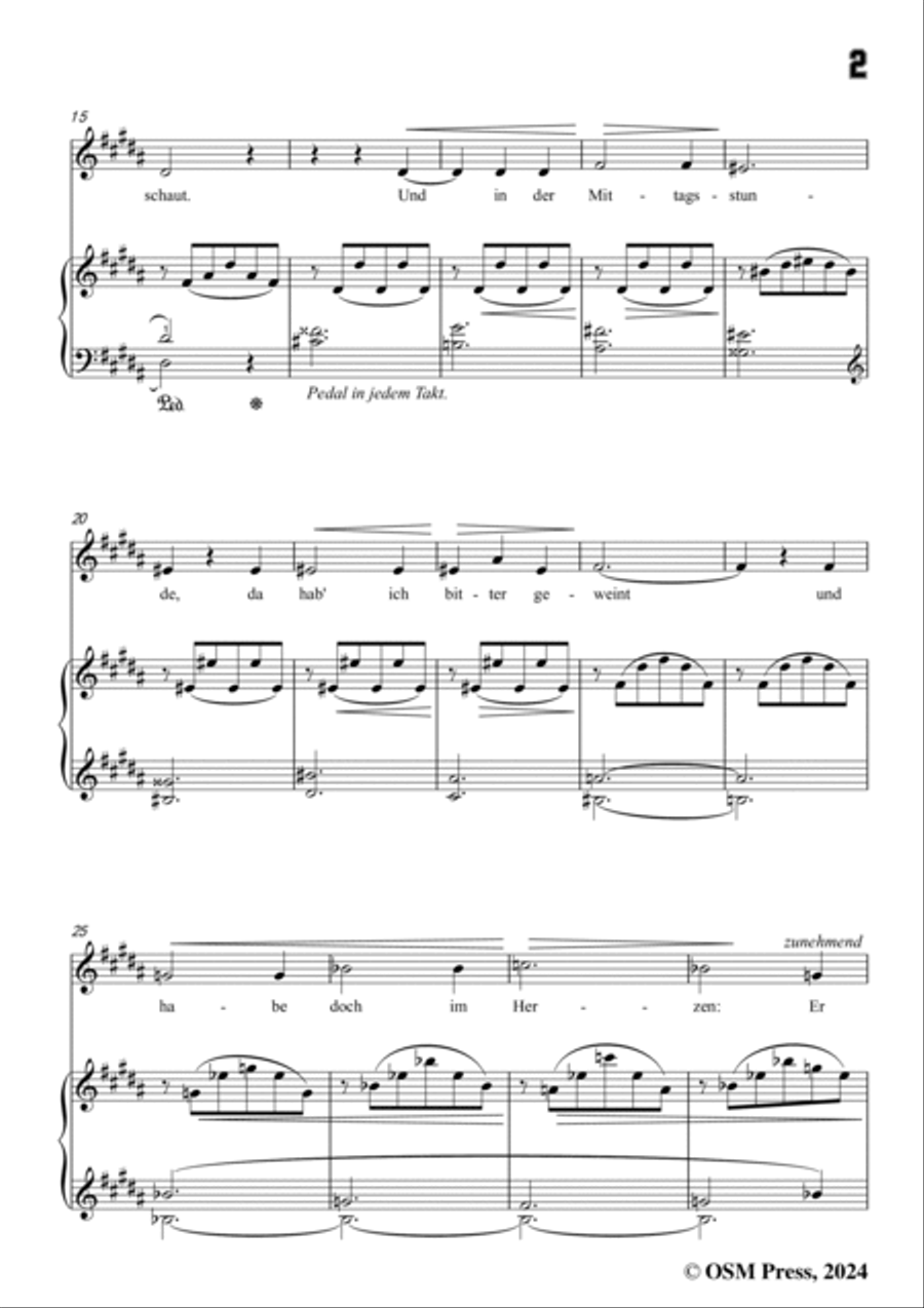 A. Jensen-Ich habe,bevor der Morgen,Op.30 No.2,in B Major Voice scores gallery preview page 3