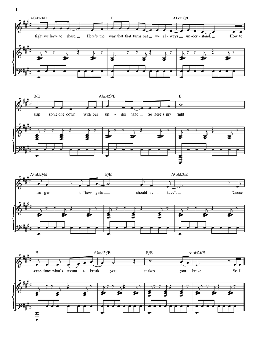 I'd Rather Be Me (from Mean Girls: The Broadway Musical) Voice scores gallery preview page 4