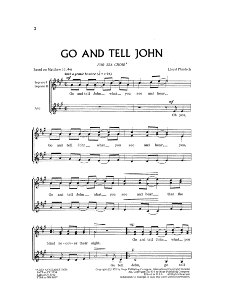 Go and Tell John
