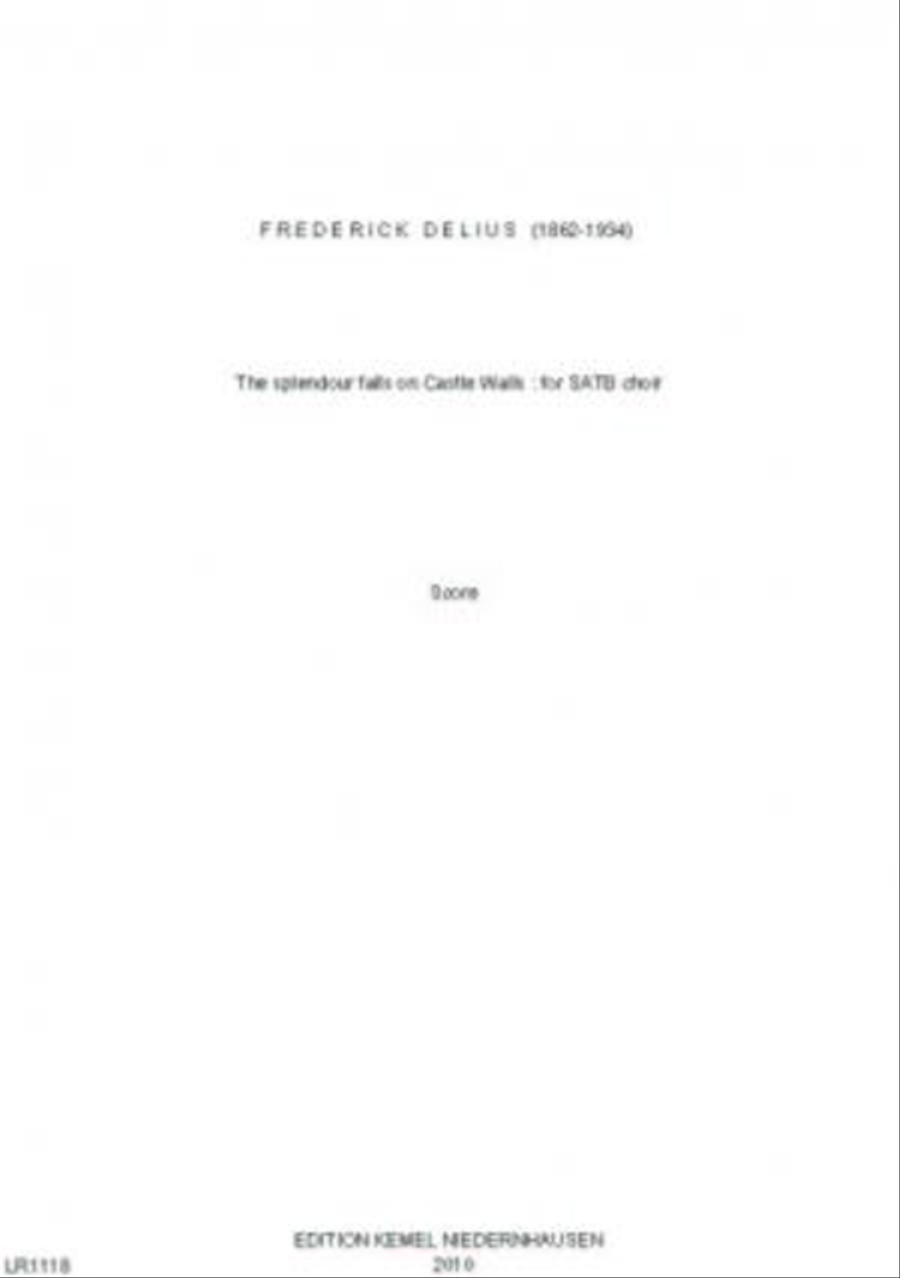 The splendour falls on Castle Walls 4-Part scores gallery preview page 1