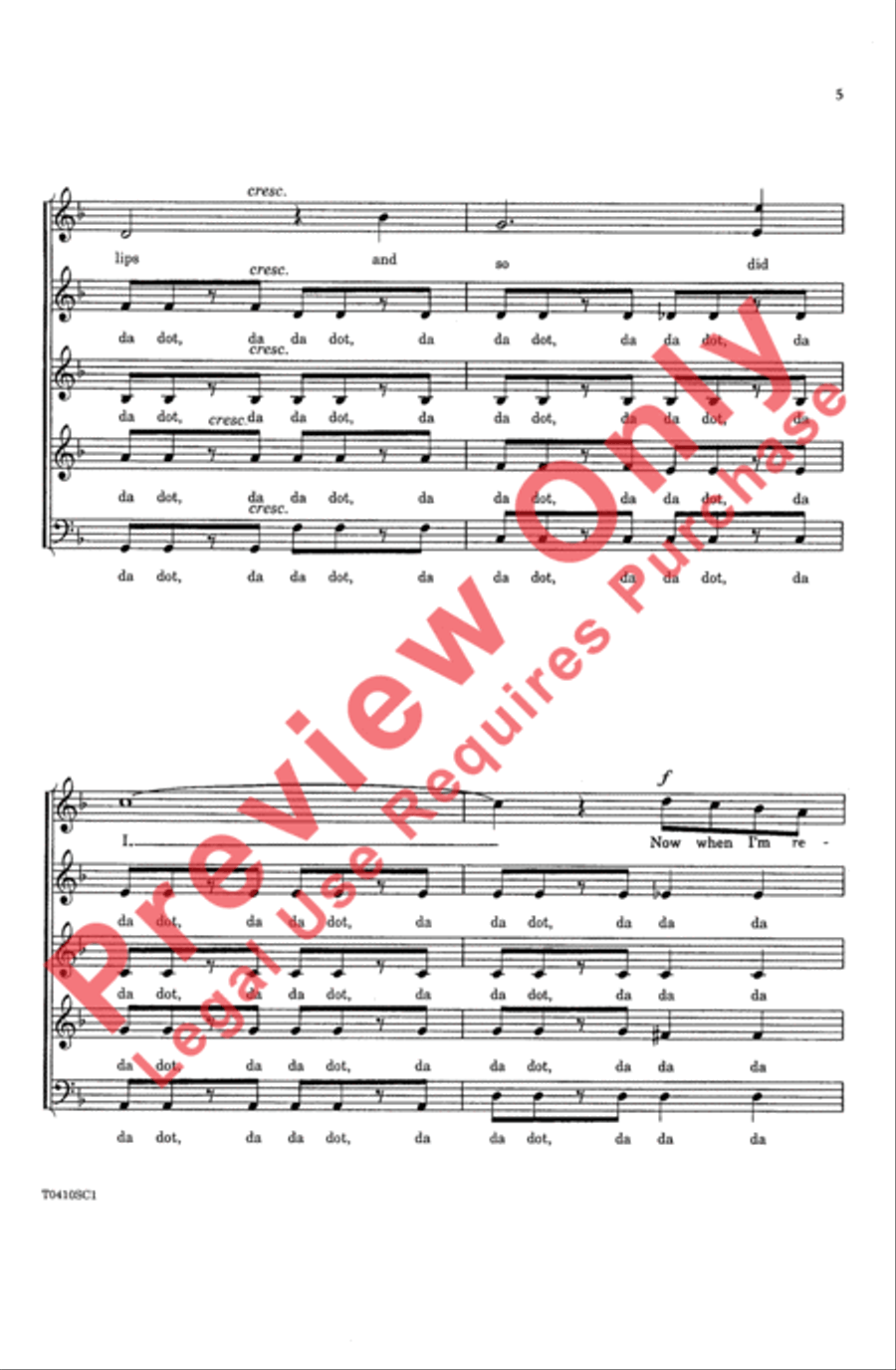 The Shadow of Your Smile 4-Part scores gallery preview page 5