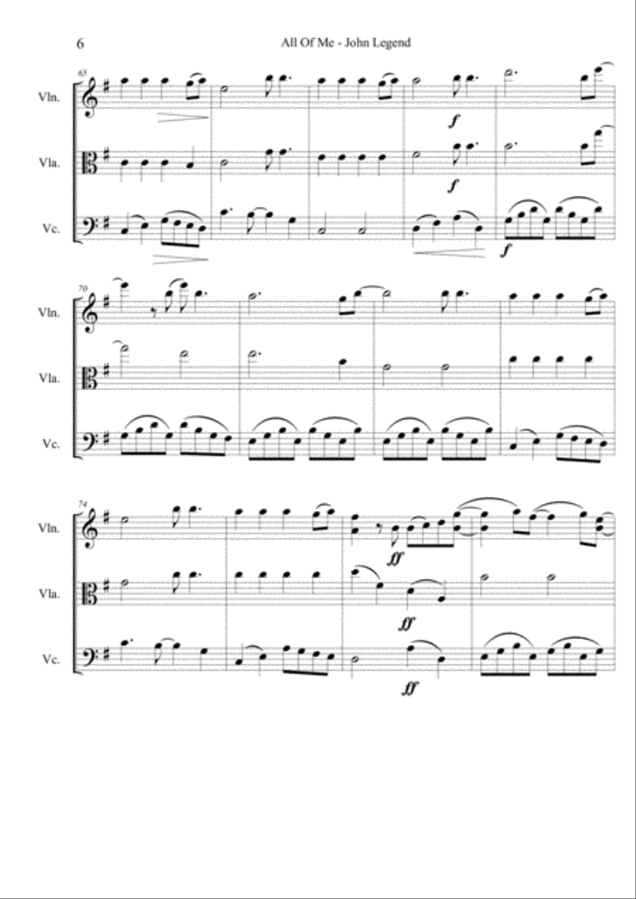 All Of Me All Of Me String Trio scores gallery preview page 6
