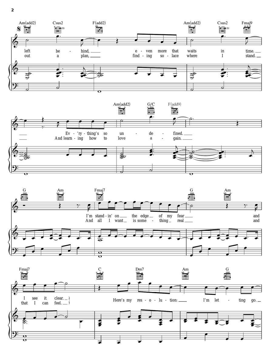 Resolution Piano, Vocal, Guitar scores gallery preview page 2