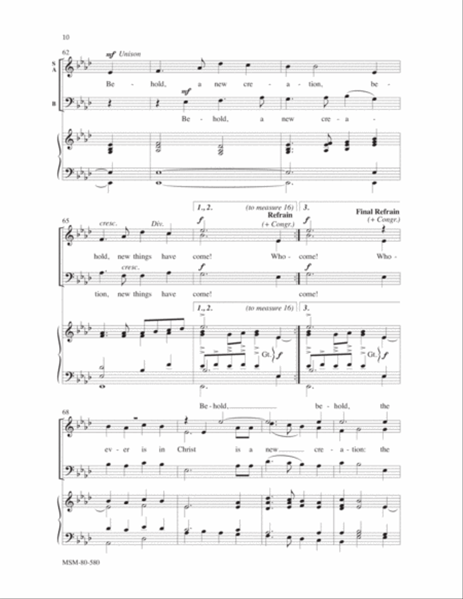 Behold, a New Creation SAB scores gallery preview page 6