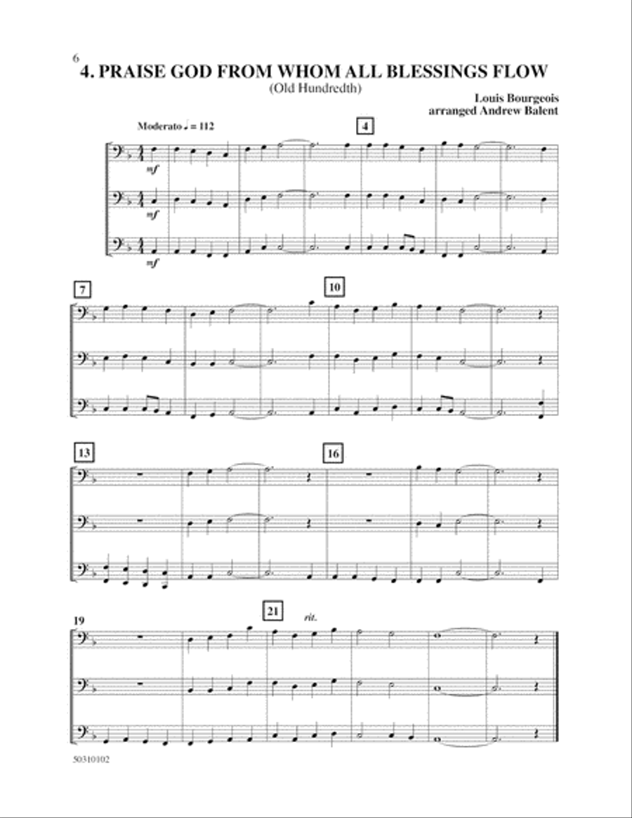 Sacred Trios (C Bass Clef) Set of Parts scores gallery preview page 6
