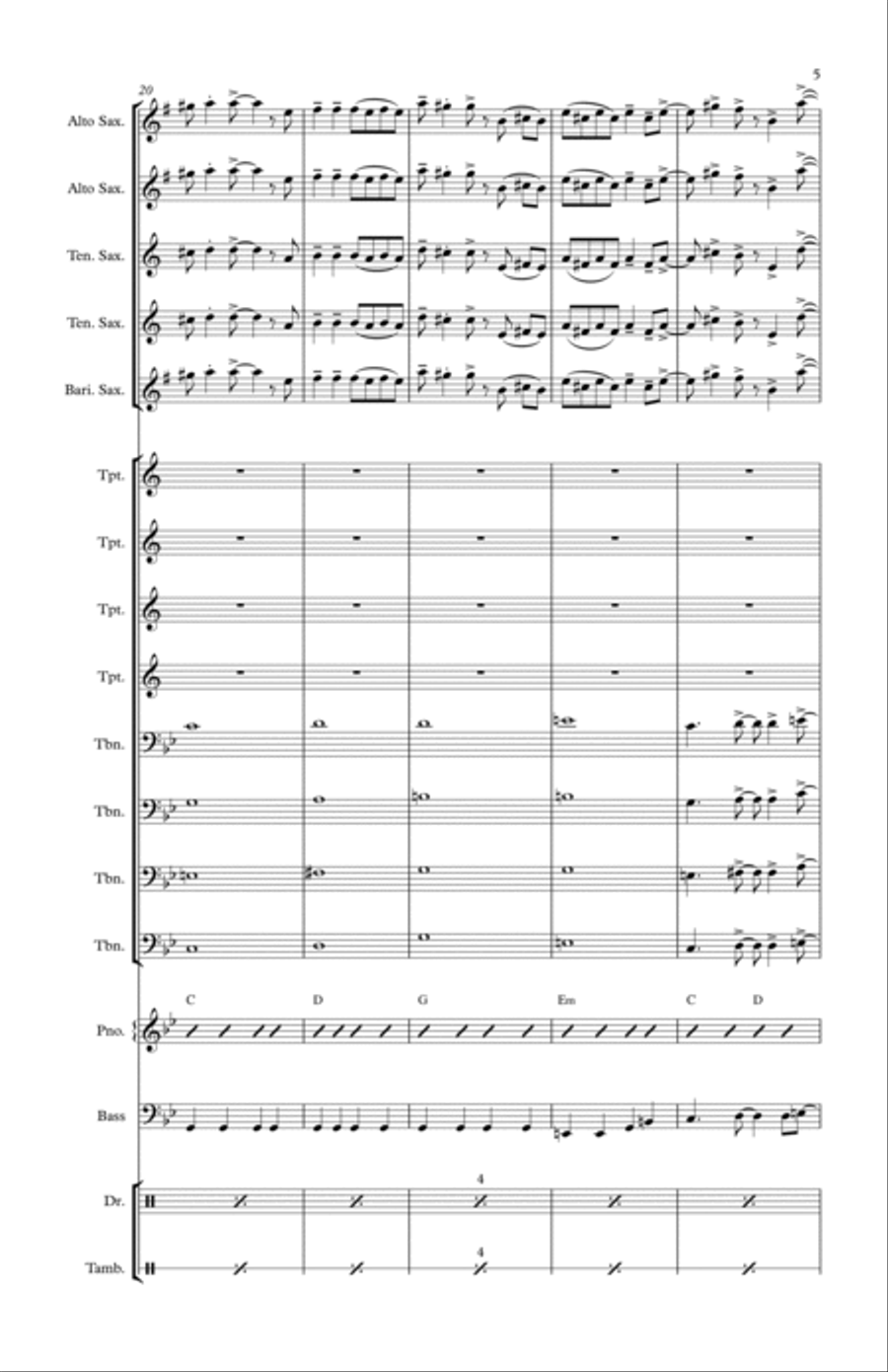 I'm Still Standing I'm Still Standing Jazz Ensemble scores gallery preview page 5