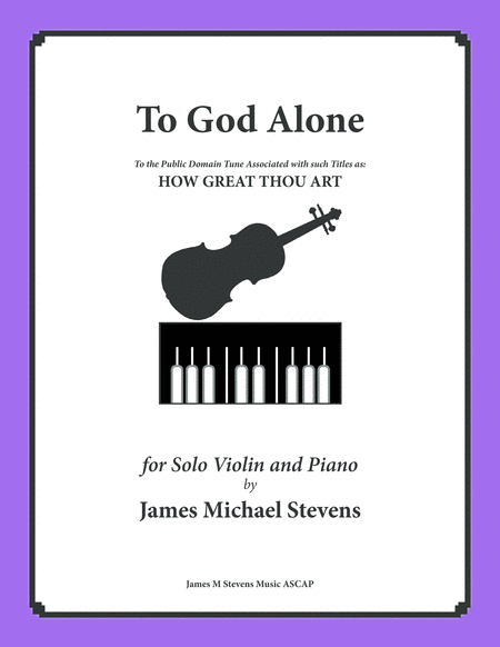 To God Alone (Classic Violin Hymn Arrangement) image number null