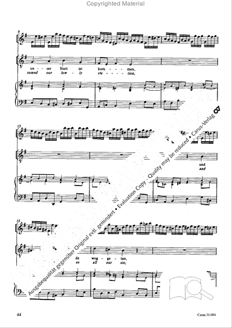 Christ lay in death's cold prison (Christ lag in Todesbanden) 4-Part scores gallery preview page 42