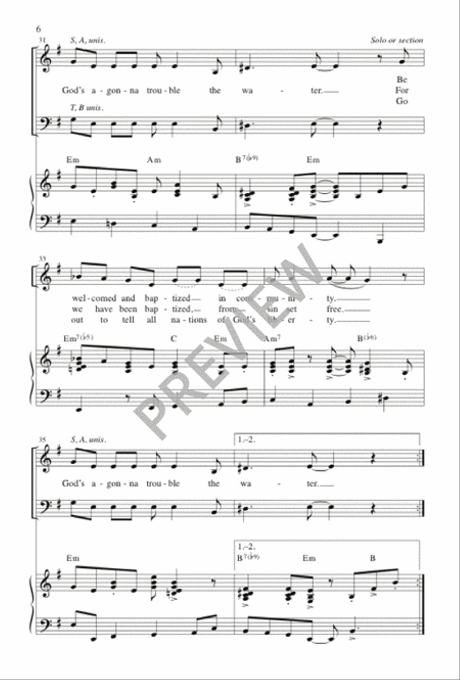 Wade in the Water 4-Part scores gallery preview page 7