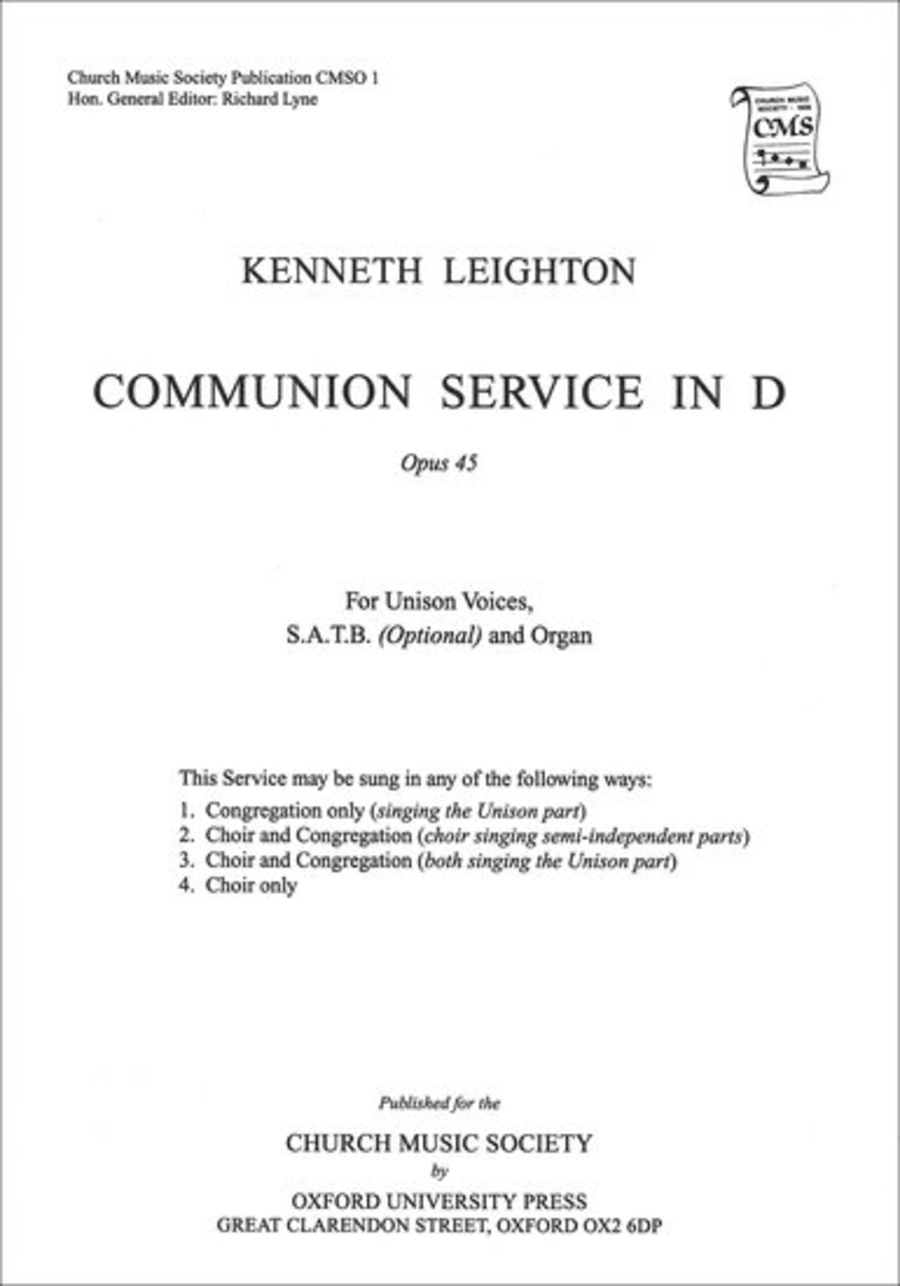 Communion Service In D, Op.45