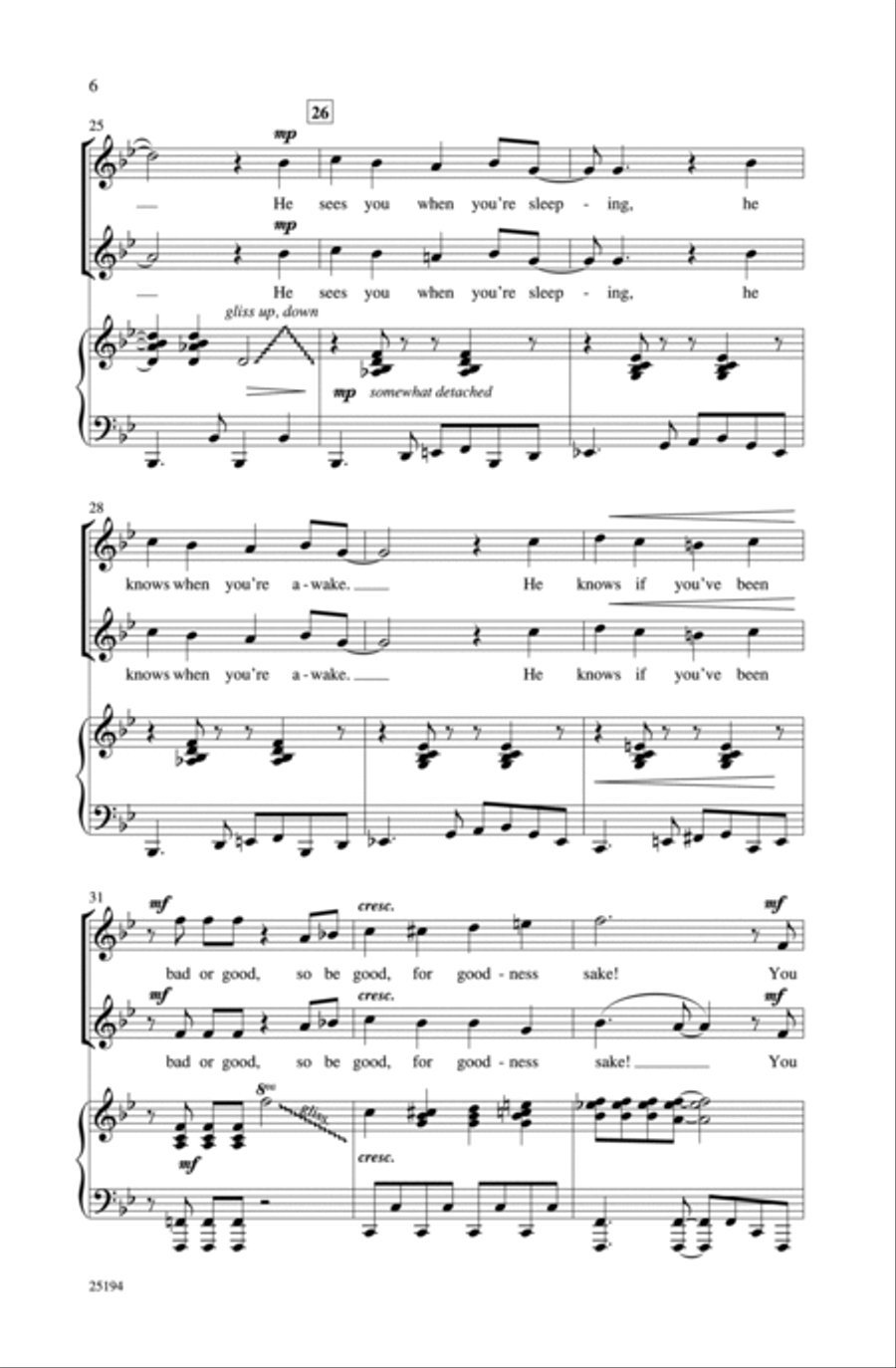 Santa's on His Way Medley Choir scores gallery preview page 5
