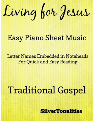 Book cover for Living for Jesus Easy Piano Sheet Music
