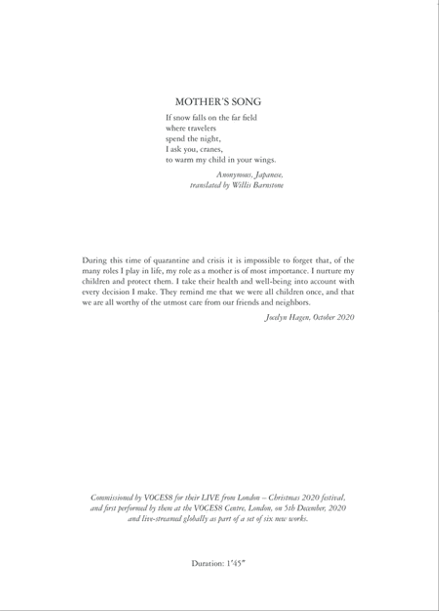 Mother's Song SSAATTBB scores gallery preview page 3